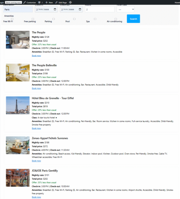 Trip Booking Engine Wordpress